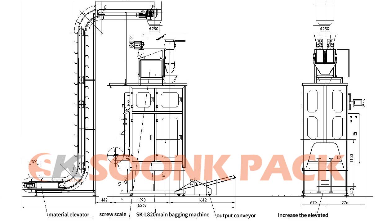 SK-L820 automatic flake ice crushed ice packaging machine - Soonkpack