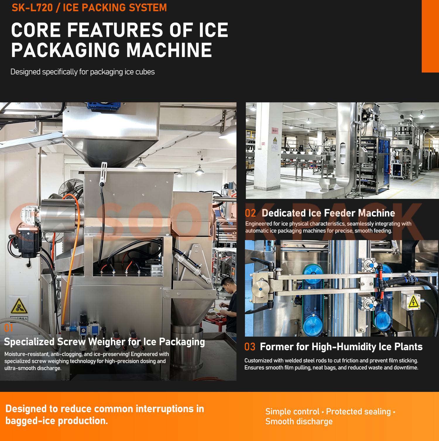 Automatic Ice Weighing & Packaging Machine for 1–5 kg Ice Bags Automatic Ice Weighing & Packaging Machine for 1–5 kg Ice Bags