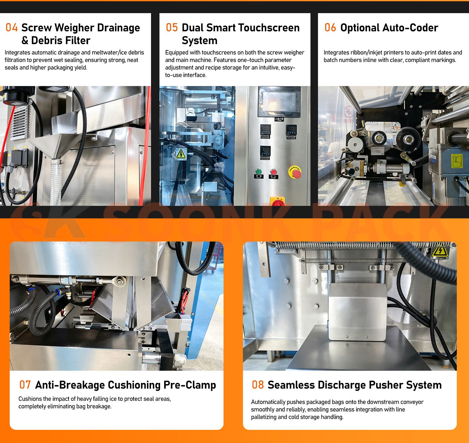 Automatic Ice Weighing & Packaging Machine for 1–5 kg Ice Bags Automatic Ice Weighing & Packaging Machine for 1–5 kg Ice Bags