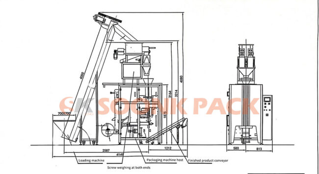 3kg crushed ice automatic filling and packaging machine - Soonkpack