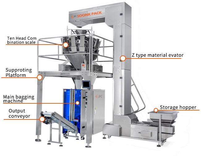 Potato Chips Packing Machine With Nitrogen Gas