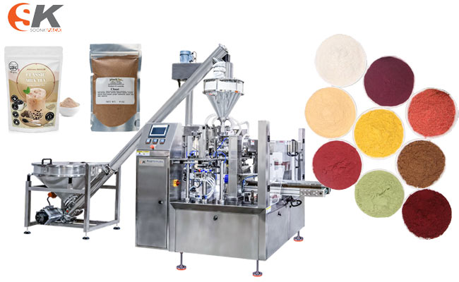 Premade-bag-powder-packaging-machine