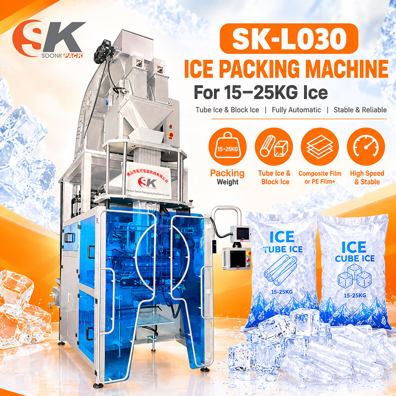 Fully automatic ice cube/tube packaging machine