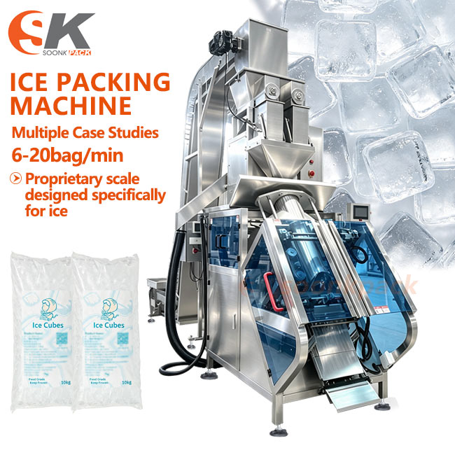 Automatic 5-10kg Ice Packaging Machine Vertical Pouch Packing Machine