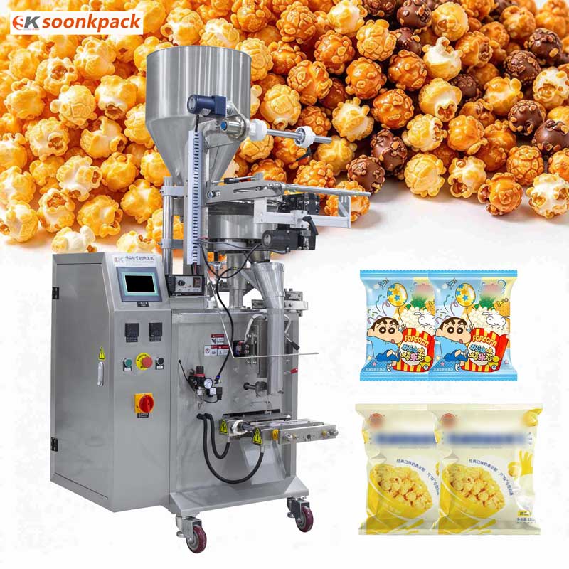 Automatic Popcorn Packaging Machine with Volumetric Cup Filler