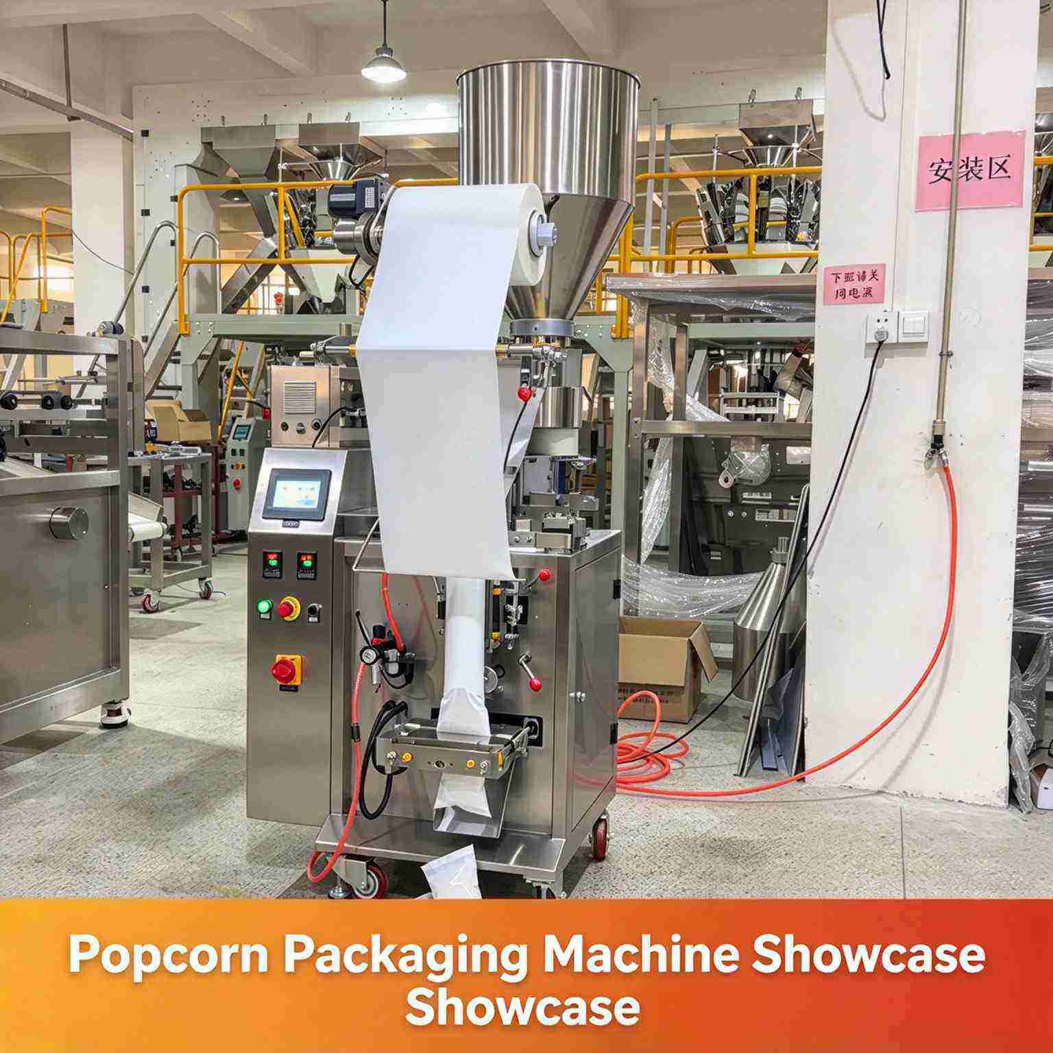 Automatic Popcorn Packaging Machine with Volumetric Cup Filler Automatic Popcorn Packaging Machine with Volumetric Cup Filler