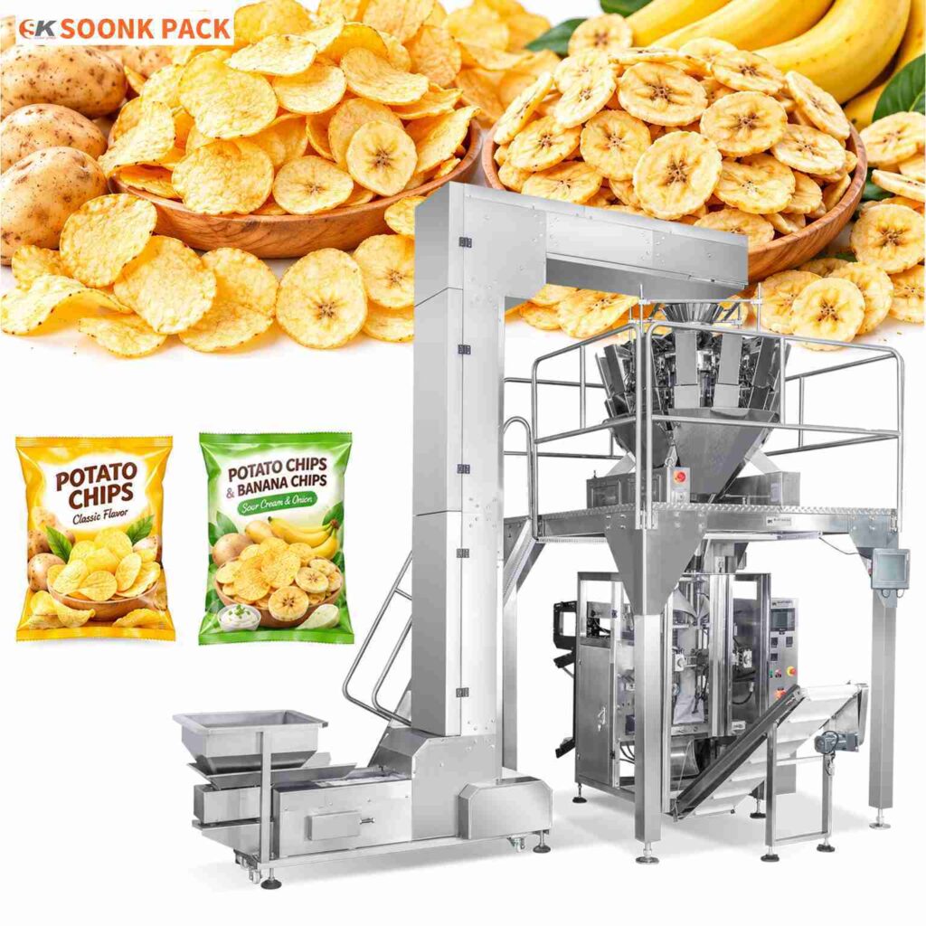 80g Puffed Food Shrimp Chips & French Fries Packaging Machine